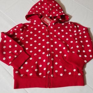 Gymboree NWT size 2T-3T Polka dot 2011 Hoodie.